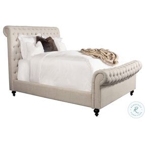 Jackie Crepe Queen Upholstered Sleigh Bed