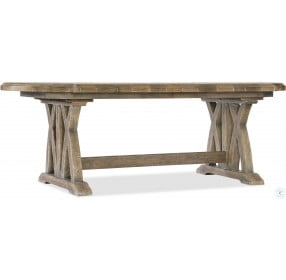 Boheme Light Wood Colibri 88" Trestle Extendable Dining Table