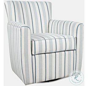 Blakely Blue Stripe Accent Chair