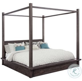 Candid Distressed Sand Blasted Mindi King Canopy Bed
