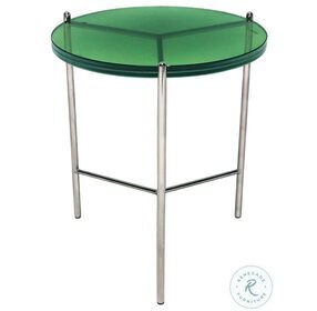 Bolt Green Glass Top 18" End Table