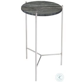 Bolt Black Marble Top 18" End Table