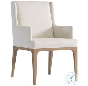 Modulum White Upholstered Arm Chair