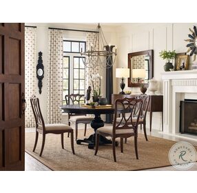 Charleston Brown And Black Extendable 74" Dining Room Set