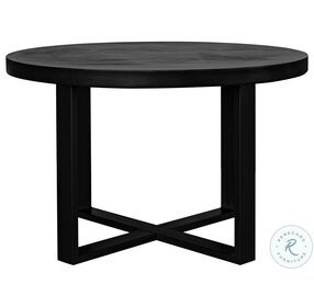 Jedrik Black Round Outdoor Dining Table