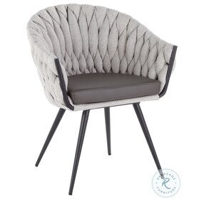 Braided Matisse Cream Fabric And Grey Polyurethane Chair