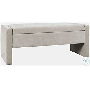 Braun Gray Upholstered Storage Bench