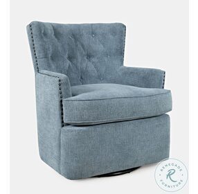 Bryson Blue Swivel Accent Chair