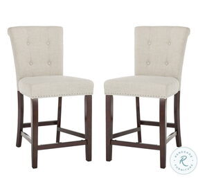 Taylor Light Gray And Espresso Counter Height Stool Set Of 2