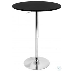 Adjustable Height Black Bar Table