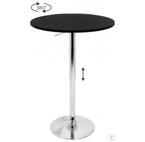 Tlelia Adjustable Height Black Bar Table