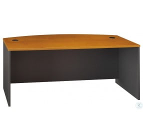 Series C Natural Cherry 72" Bow Front Desk Shell