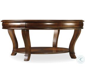 Brookhaven Distressed Medium Clear Cherry Round Cocktail Table