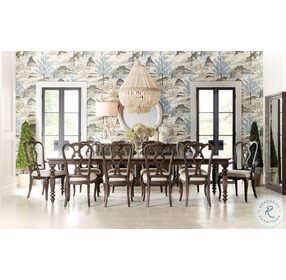 Traditions Rich Brown Rectangular Extendable Dining Room Set
