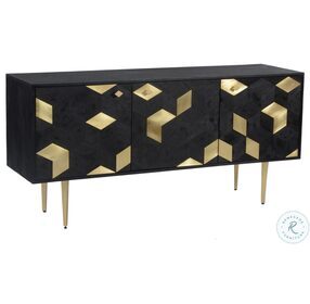 Sapporo Black And Brass Sideboard