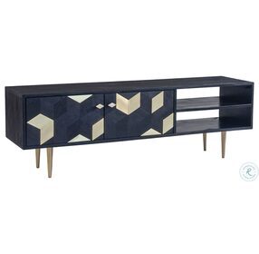 Sapporo Black And Brass TV Stand