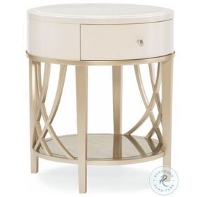 Adela Washed Alabaster And Blush Taupe End Table