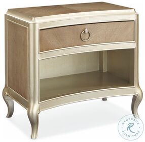 Fontainebleau Cendre And Champagne Mist 1 Drawer Nightstand