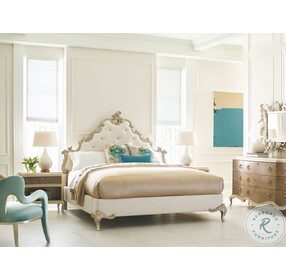 Fontainebleau Effervescent And White Upholstered Panel Bedroom Set