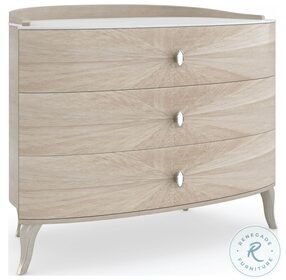 Lillian Stone Manor and Ivory Wash Large Drawer Nightstand
