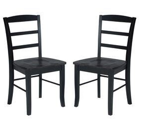 Dining Essentials Black Madrid Side Chair Set of 2