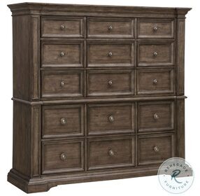 Woodbury Cowboy Boots Brown 15 Drawer Master Chest