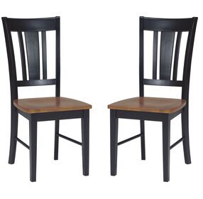Dining Essentials Black Cherry San Remo Side Chair Set of 2