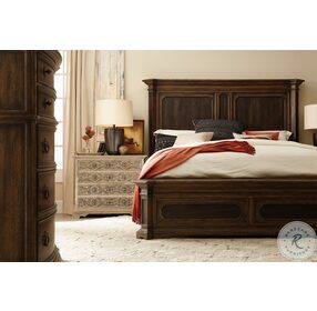 Woodcreek Saddle Brown And Anthracite Black Mansion Bedroom Set
