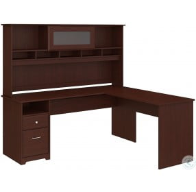 Cabot Harvest Cherry Computer Desk with Hutch