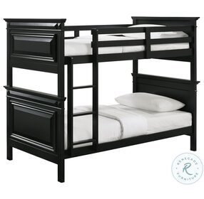 Trent Antique Black Twin Over Twin Bunk Bed