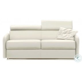 Carina White Leather Queen Sofa Sleeper