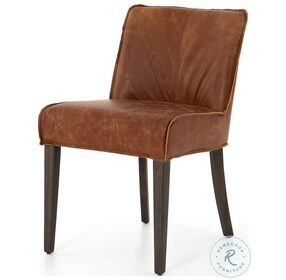 Aria Sienna Chestnut Leather Dining Chair