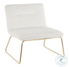 Casper Cream Velvet Accent Chair