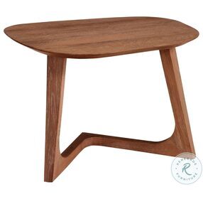 Godenza Natural Walnut And Lacquer Clear Coat End Table
