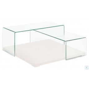 Kinetic High Gloss White Lacquer Coffee Table