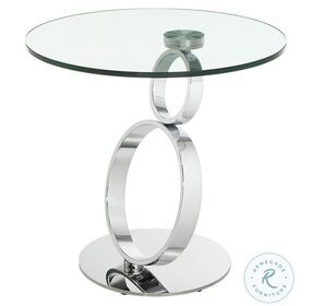 Satellite Silver And Clear End Table