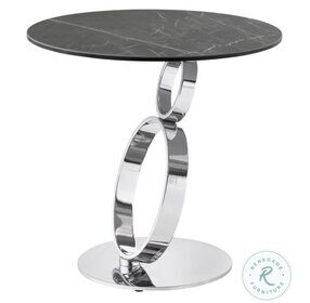 Satellite Gray And Silver End Table