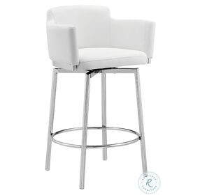 Suzzie White Counter Height Stool