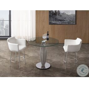 Tasso Clear Glass Counter Height Dining Room Set