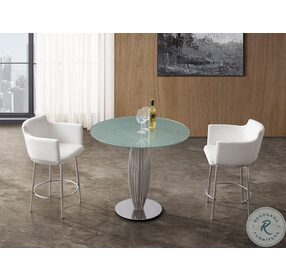 Tasso Silver Rain Drops Counter Height Dining Room Set