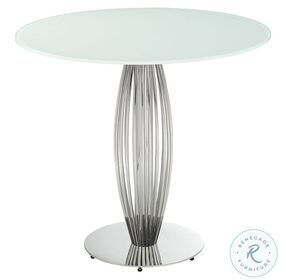 Tasso White Glass Counter Height Dining Table