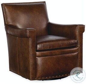 CC322-085 Brown Swivel Club Chair