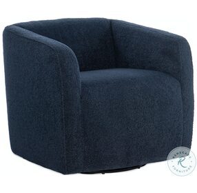 Bennet Blue Swivel Club Chair
