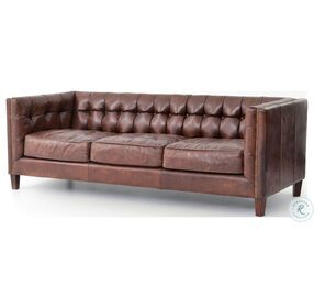 Abbott Cigar Leather 85" Sofa