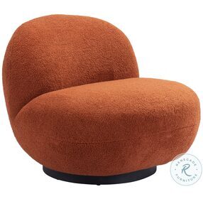 Myanmar Red Swivel Accent Chair