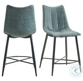 Conner Gray And Gun Metal Counter Height Chair Set Of 2