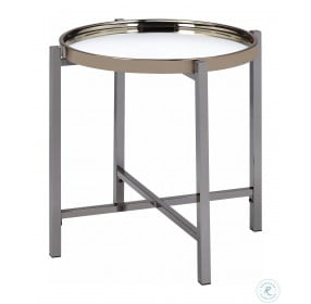 Monaco Gold And Slate Round End Table