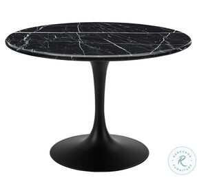 Colfax Black Marquina Marble Dining Table
