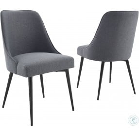 Colfax Charcoal Gray Side Chair Set Of 2