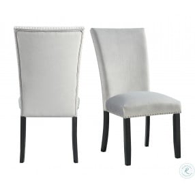 Celine Gray Velvet Side Chair Set Of 2